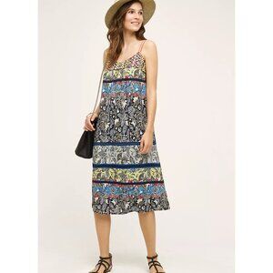 One September Anthropologie Embroidered Cosima Summer Sleeveless Sun Dress Sm